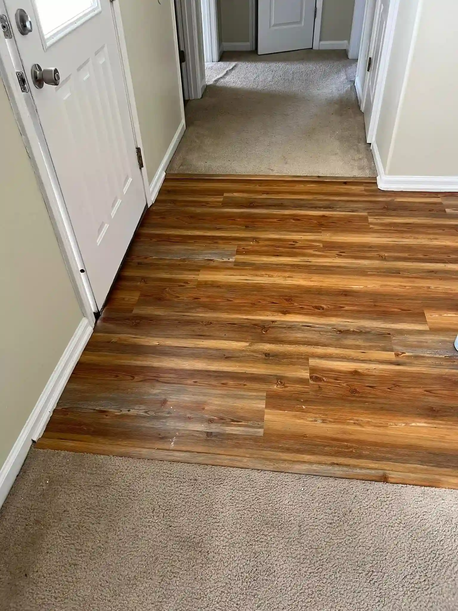 Carpet And Hardwood Combination
